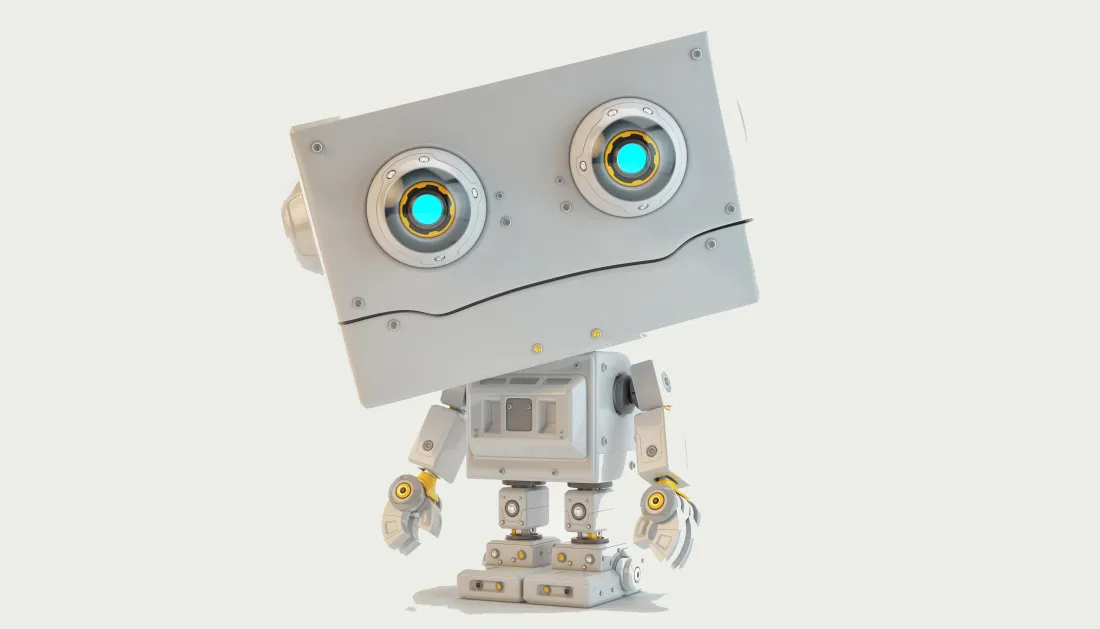 11k小机器人壁纸｜灰白背景图片 - 卡通机械玩具「哲风壁纸」