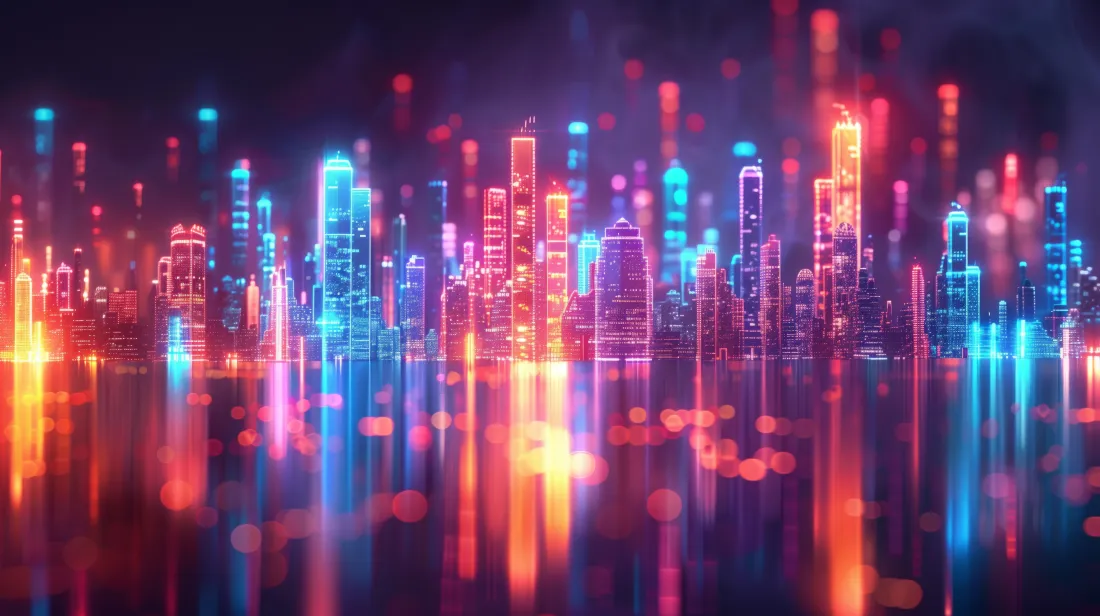 6k赛博朋克城市壁纸｜夜景背景图片 - 五颜六色的光「哲风壁纸」