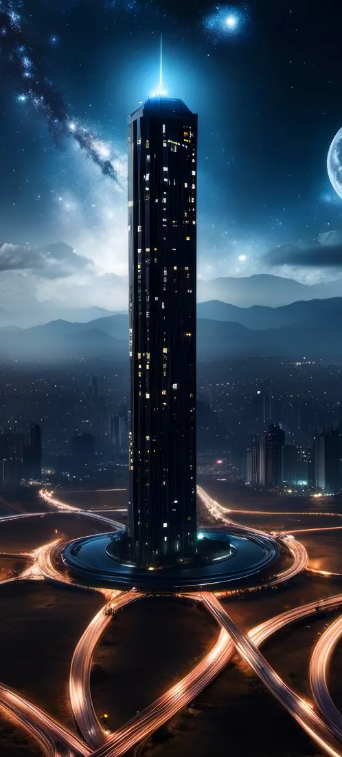 未来都市手机壁纸｜科幻背景图片 - 空中城市「哲风壁纸」