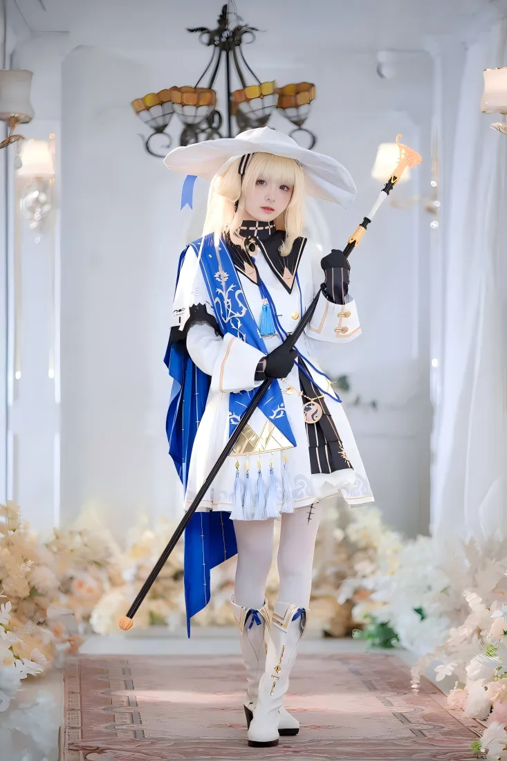 菲比cos手机壁纸｜室内花艺背景图片 - 鸣潮「哲风壁纸」