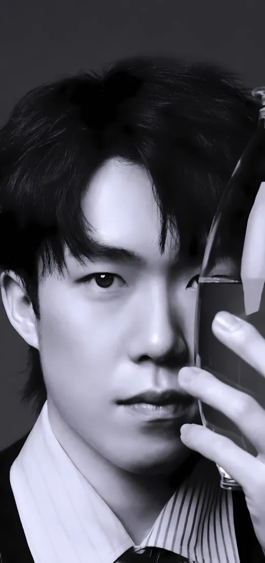 王楚钦手机壁纸｜黑白质感背景图片 - 帅气乒乓球运动员「哲风壁纸」