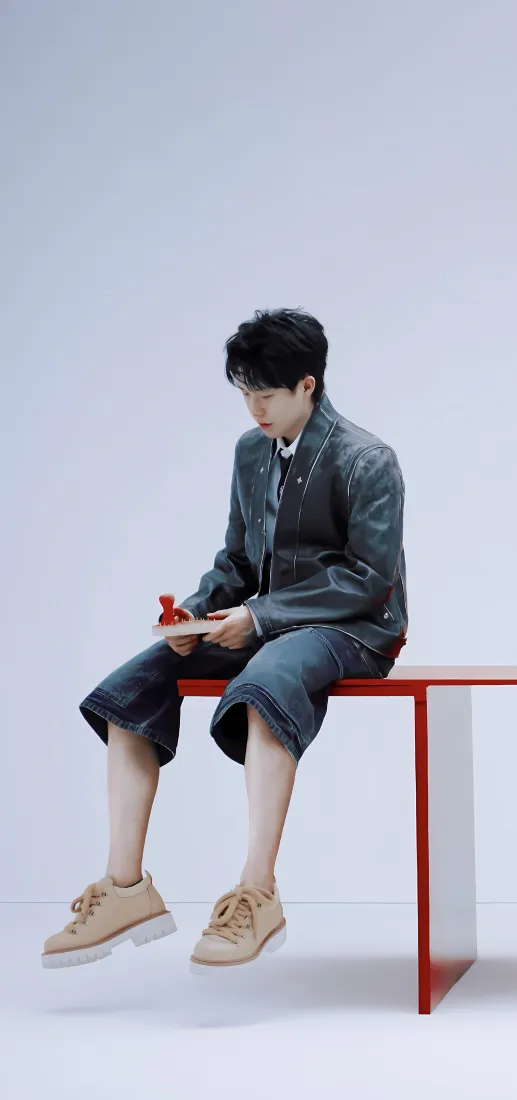 王楚钦手机壁纸｜简约浅灰背景图片 - 乒乓球运动员「哲风壁纸」