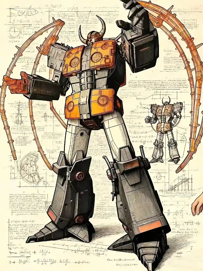 宇宙大帝手机壁纸｜机甲设计稿背景图片 - 变形金刚G1「哲风壁纸」