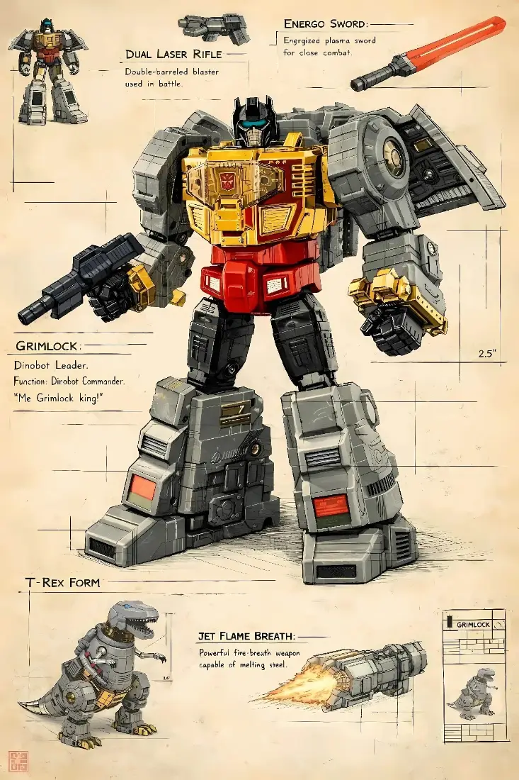 钢锁手机壁纸｜变形金刚G1背景图片 - 设计手稿「哲风壁纸」