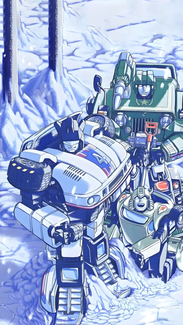 变形金刚爵士手机壁纸｜雪地背景图片 - 机甲「哲风壁纸」