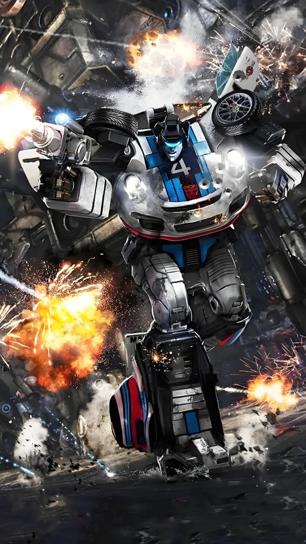 变形金刚爵士手机壁纸｜爆炸战场背景图片 - 科幻机甲「哲风壁纸」