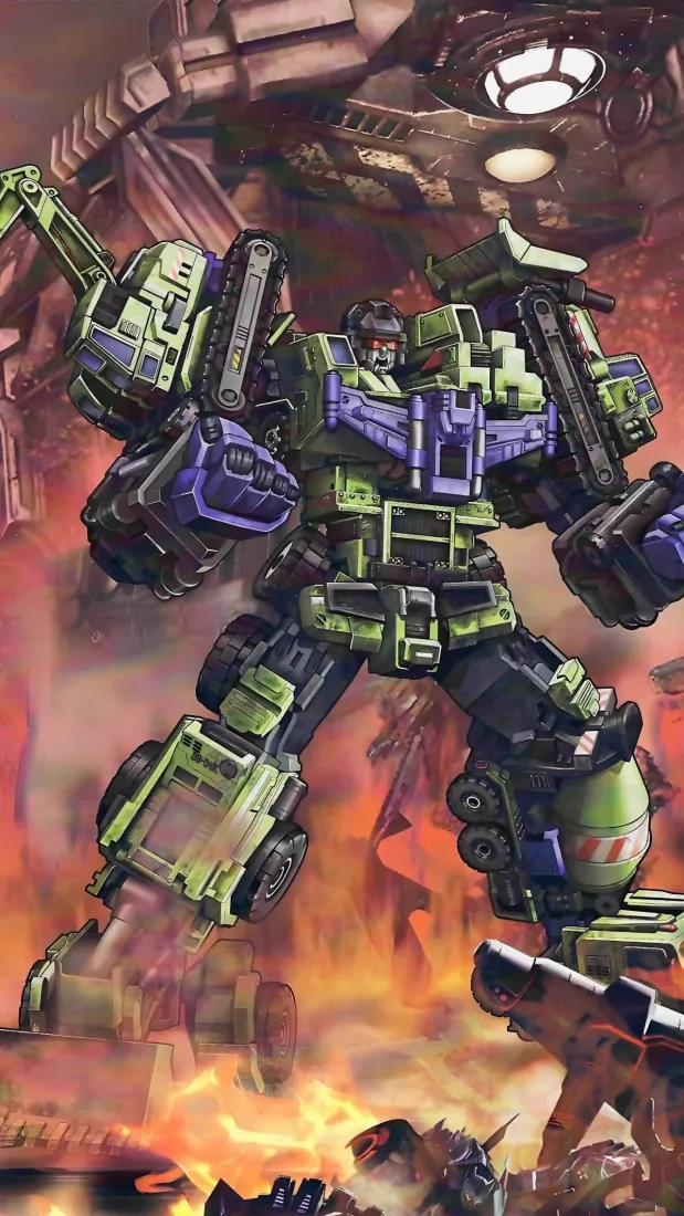 大力神手机壁纸｜战火废墟背景图片 - 变形金刚「哲风壁纸」