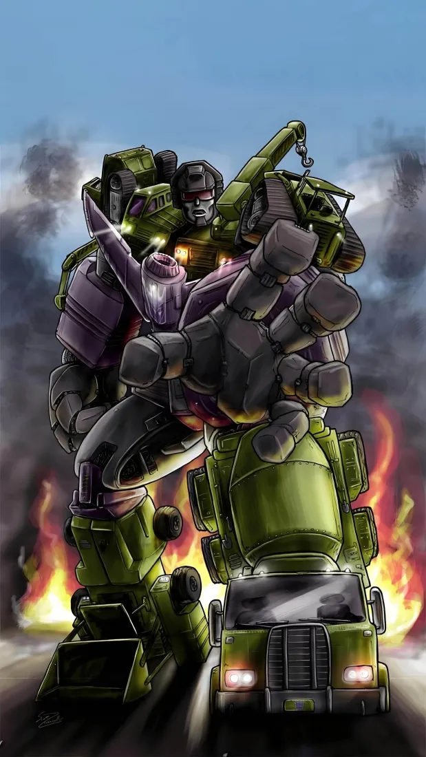 大力神手机壁纸｜变形金刚背景图片 - 火焰机甲「哲风壁纸」