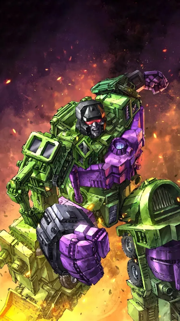 大力神手机壁纸｜火焰背景图片 - 经典变形金刚「哲风壁纸」