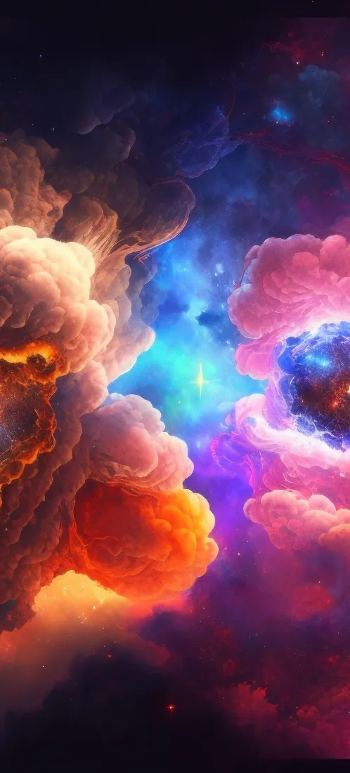 七彩祥云手机壁纸｜炫彩天空背景图片 - 梦幻治愈氛围感「哲风壁纸」