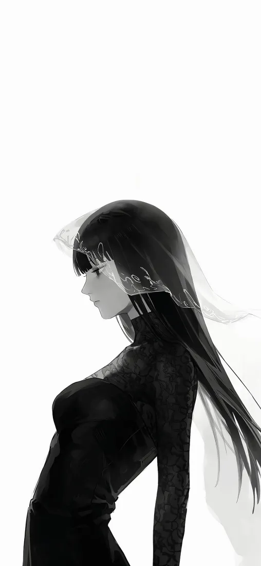 大佛手机壁纸｜坂本日常背景图片 - 黑长直冷艳少女「哲风壁纸」