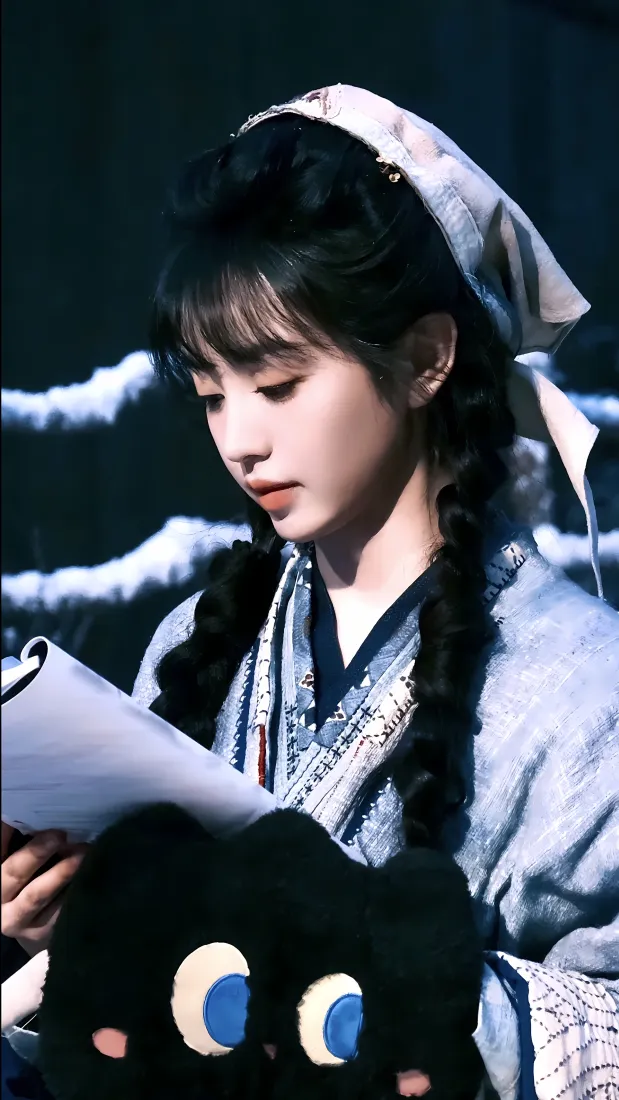 田曦薇手机壁纸｜逐玉古装背景图片 - 麻花辫造型「哲风壁纸」