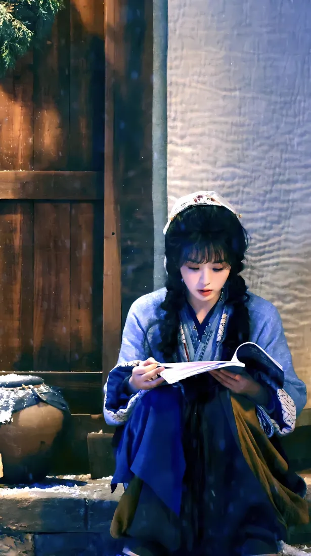 田曦薇手机壁纸｜逐玉古风背景图片 - 恬静看书「哲风壁纸」