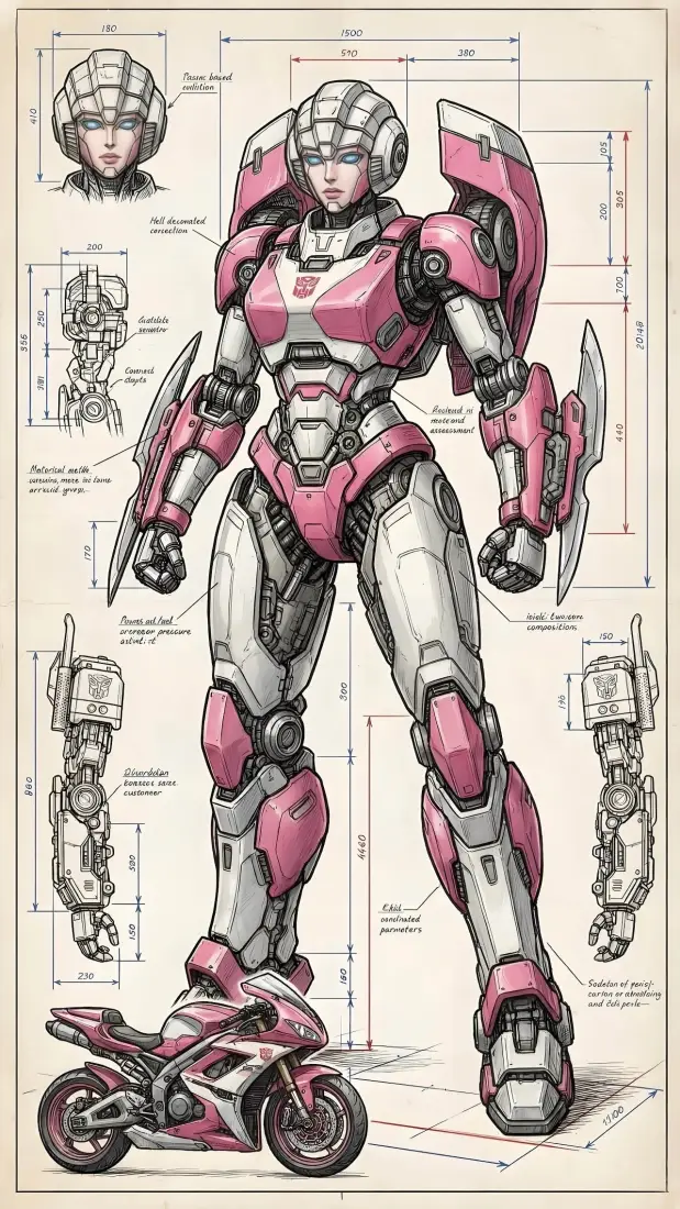 阿尔茜手机壁纸｜机甲设计背景图片 - 变形金刚G1「哲风壁纸」