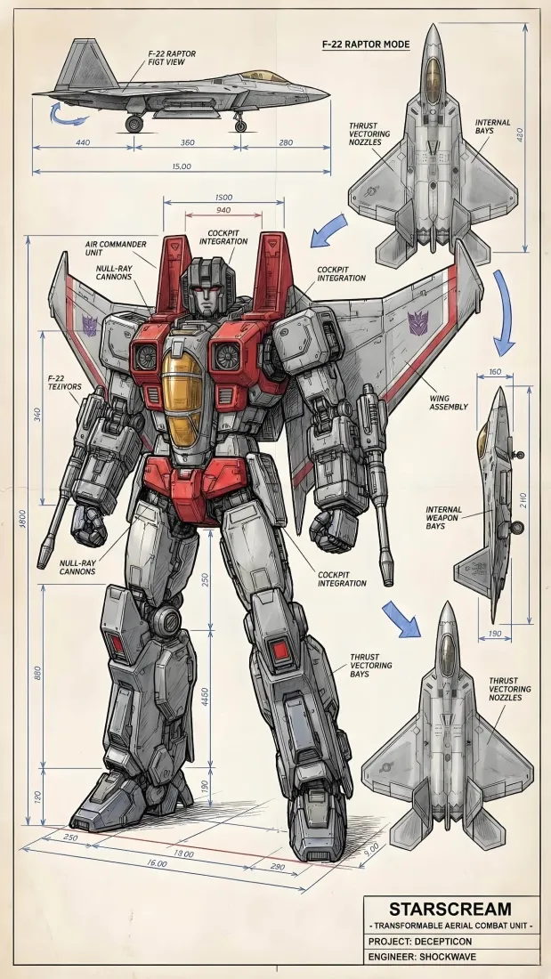 红蜘蛛手机壁纸｜G1变形金刚设定稿背景图片 - 战斗机「哲风壁纸」