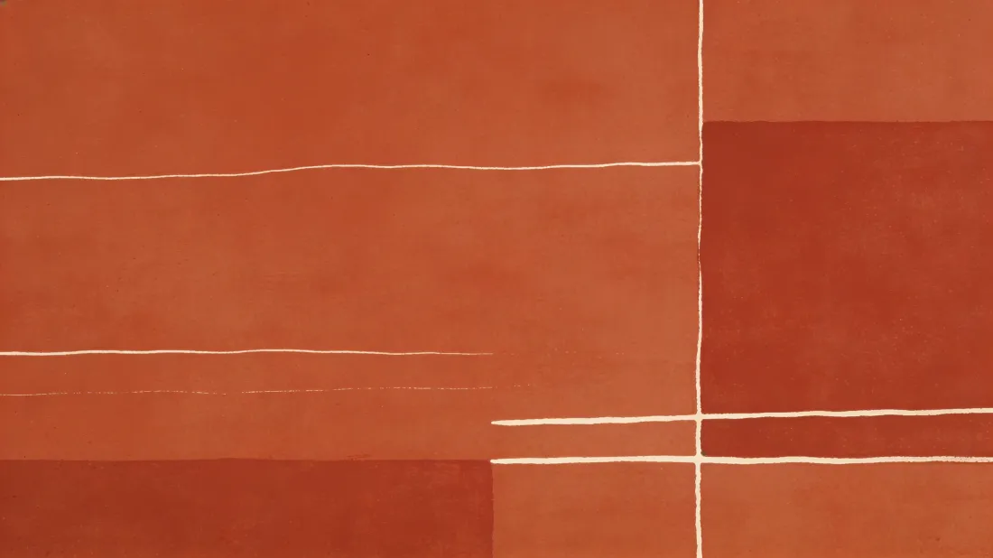 3k简约几何壁纸｜橙色色块背景图片 - 拼接艺术风「哲风壁纸」