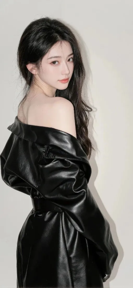 冷艳美女手机壁纸｜浅灰背景图片 - Ios适配「哲风壁纸」