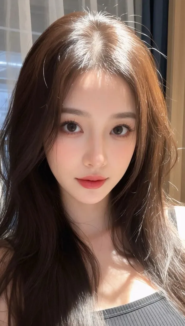 纯欲美女手机壁纸｜暖光室内背景图片 - iOS「哲风壁纸」