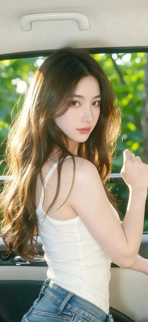 长卷发美女手机壁纸｜车内背景图片 - IOS专属「哲风壁纸」