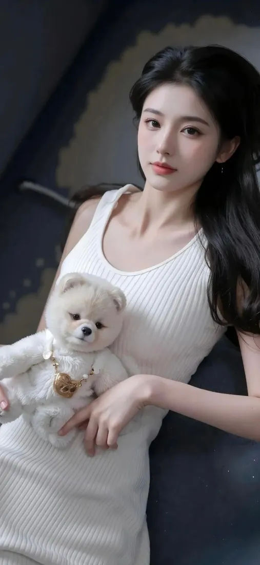 清纯美女手机壁纸｜车内背景图片 - 抱可爱小熊玩偶「哲风壁纸」