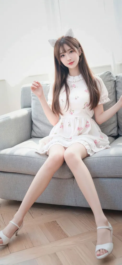 长腿美女手机壁纸｜居家沙发背景图片 - IOS专属「哲风壁纸」