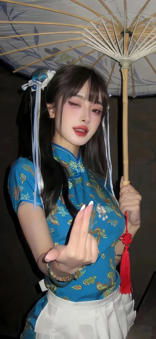 旗袍美女手机壁纸｜古风油纸伞背景图片 - IOS「哲风壁纸」