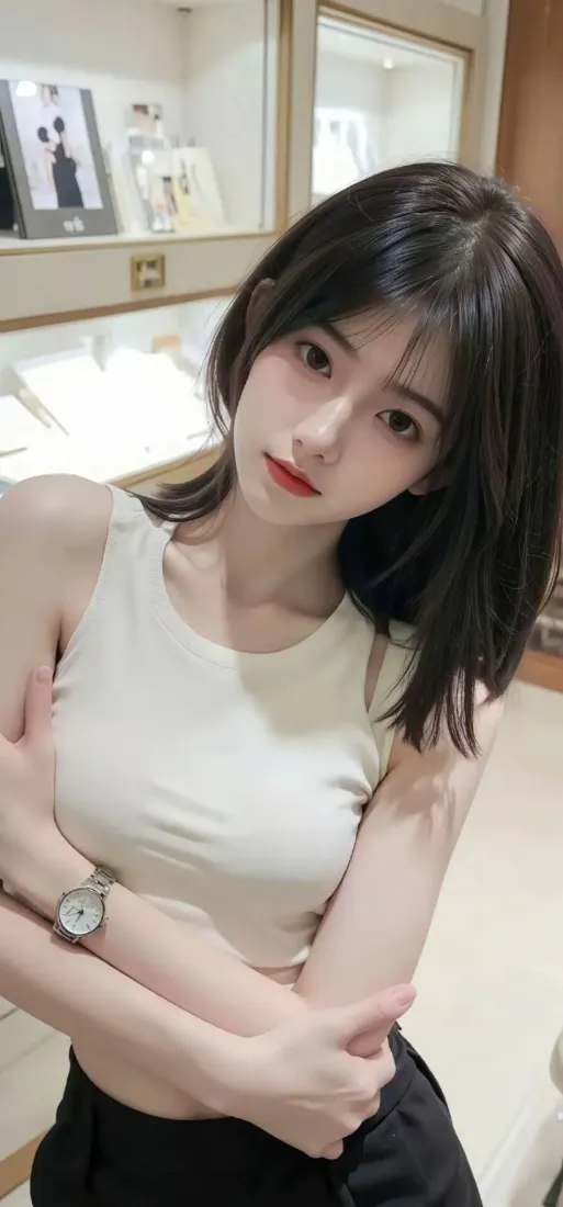 清纯短发美女手机壁纸｜室内背景图片 - Ios适配「哲风壁纸」