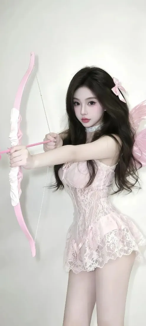 丘比特美女手机壁纸｜纯白背景图片 - IOS专属「哲风壁纸」