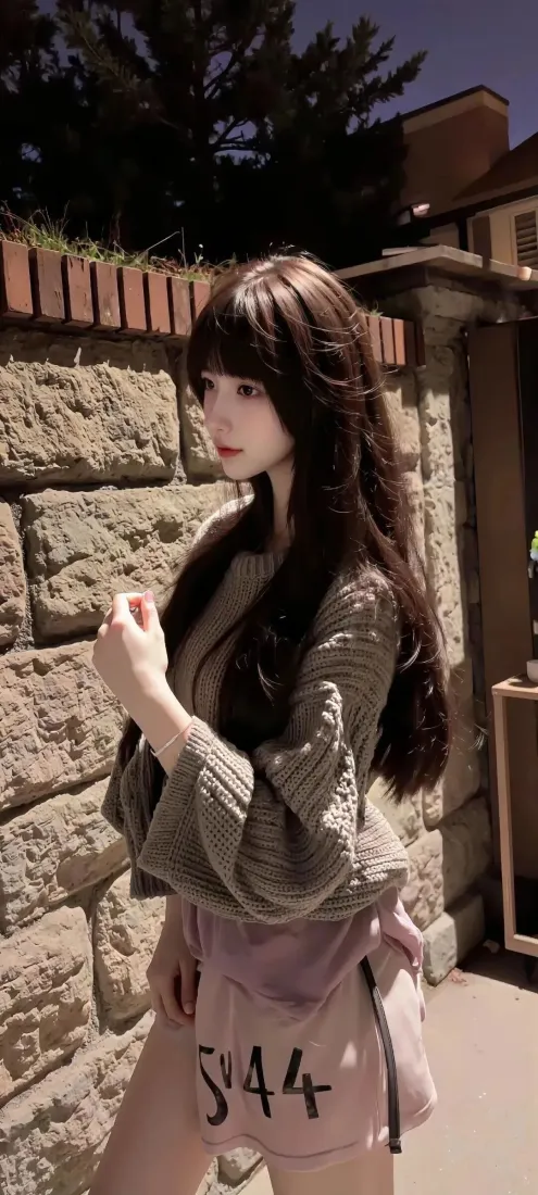 长发美女手机壁纸｜户外街拍背景图片 - IOS风格「哲风壁纸」