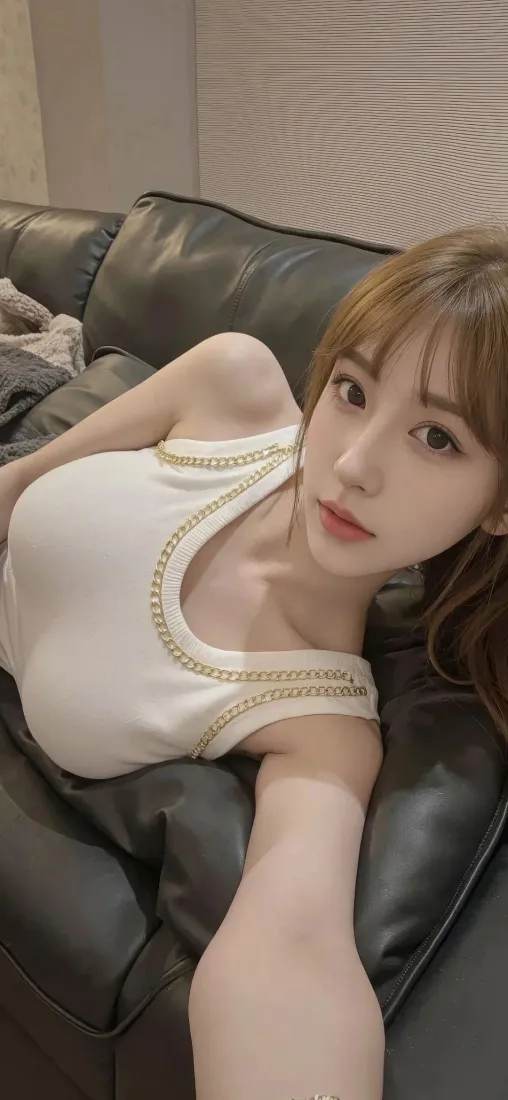 居家美女手机壁纸｜皮沙发背景图片 - IOS风「哲风壁纸」