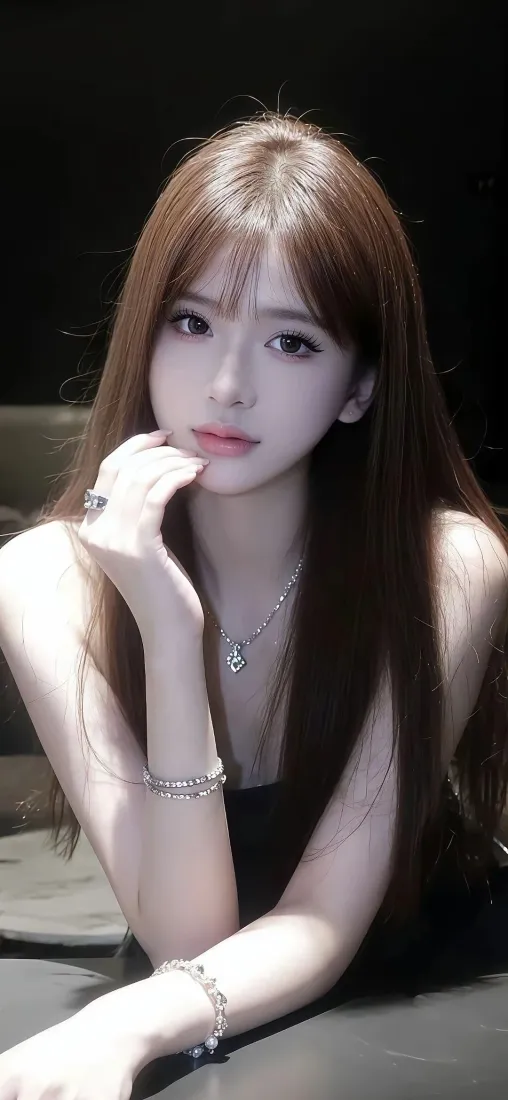 甜系美女手机壁纸｜纯黑背景图片 - iOS专属适配「哲风壁纸」