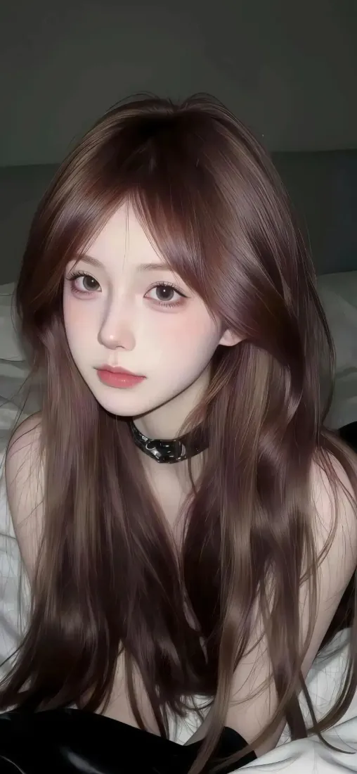 棕发甜妹手机壁纸｜居家室内背景图片 - Ios专用「哲风壁纸」