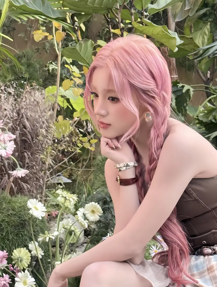 宋雨琦手机壁纸｜户外背景图片 - UGG代言粉发造型「哲风壁纸」