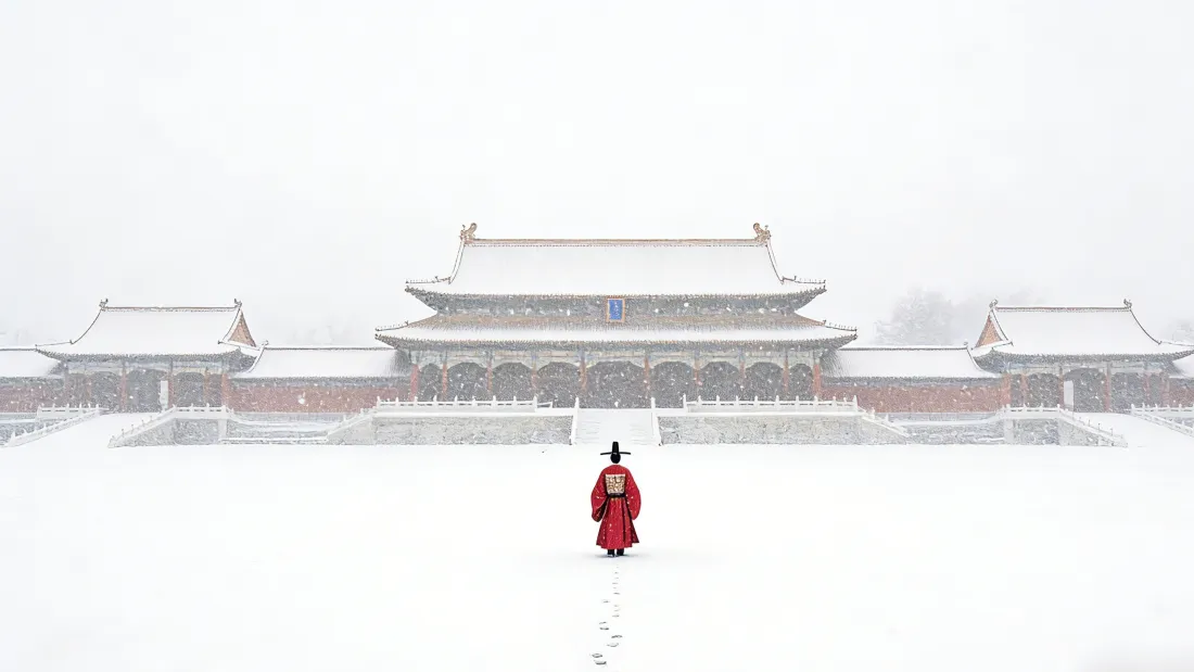 4k故宫壁纸｜雪景背景图片 - 红衣官员「哲风壁纸」