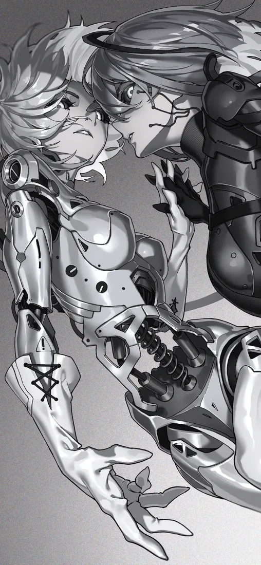 机械少女手机壁纸｜科幻机甲背景图片 - 未来科技感「哲风壁纸」