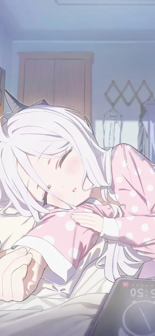 空崎日奈手机壁纸｜居家卧室背景图片 - 蓝色档案「哲风壁纸」