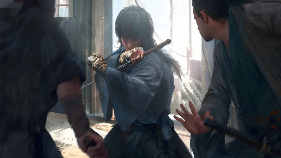 4k浪客剑心壁纸｜武士对峙背景图片 - 剑士格斗「哲风壁纸」