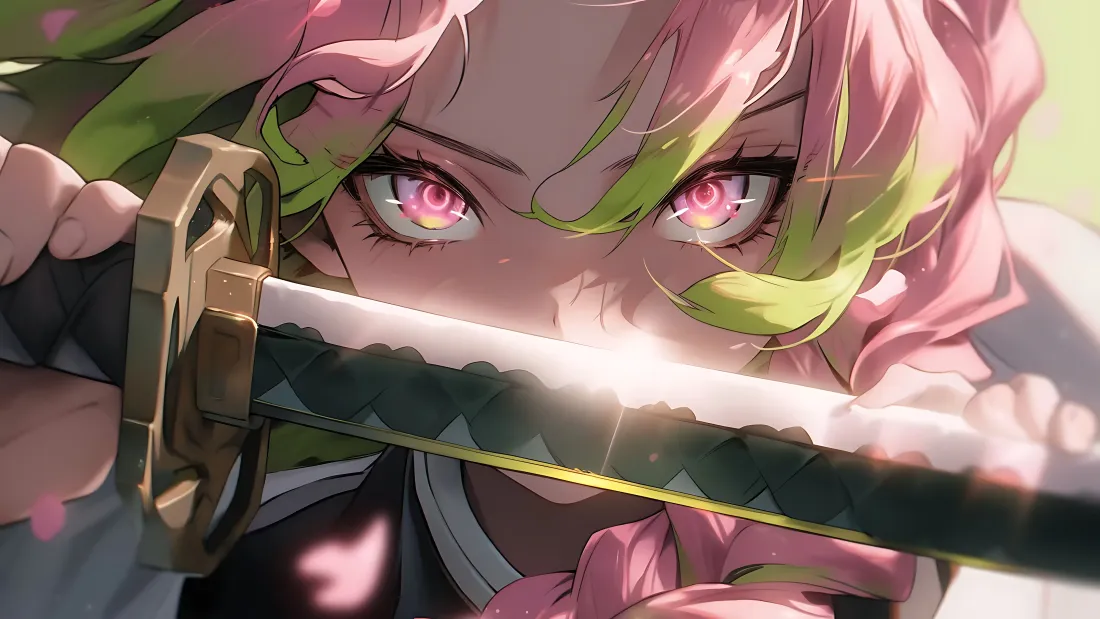 4k甘露寺蜜璃壁纸｜恋柱背景图片 - 鬼灭之刃「哲风壁纸」