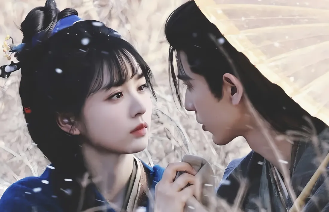 3k逐玉壁纸｜飘雪芦苇背景图片 - 田曦薇张凌赫「哲风壁纸」