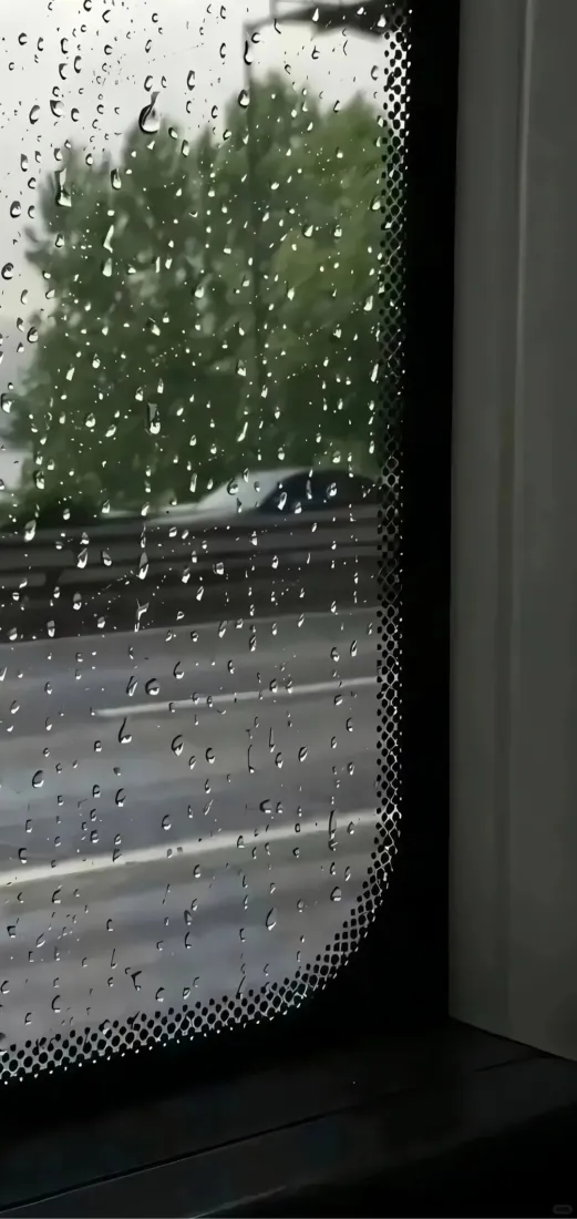 阴雨天手机壁纸｜公交车窗外背景图片 - 清新街景「哲风壁纸」