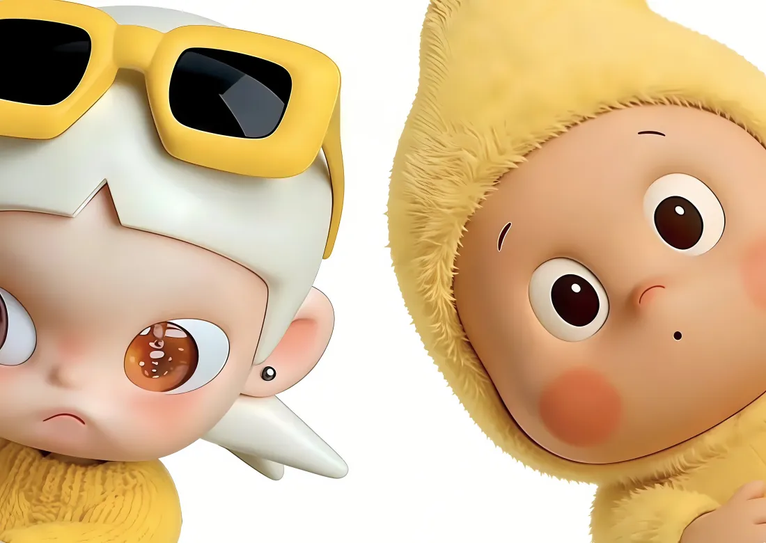 5k泡泡玛特壁纸｜星星人背景图片 - Q萌潮玩手办「哲风壁纸」