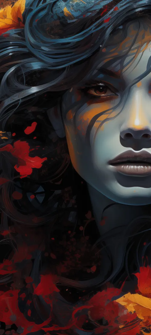 抽象画手机壁纸｜个性人像背景图片 - 暗黑艺术风格「哲风壁纸」