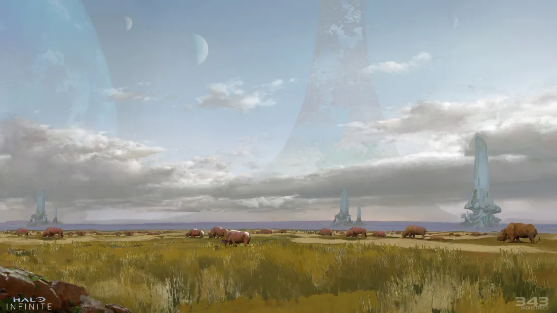 4k游戏世界壁纸｜旷野天空背景图片 - 奇幻草原风光「哲风壁纸」