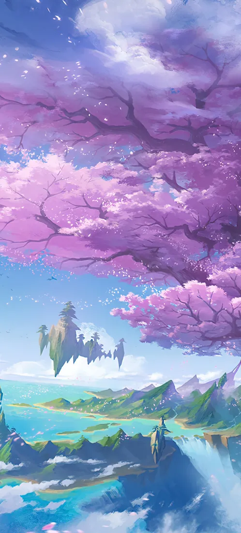 空中城市手机壁纸｜梦幻风景背景图片 - 治愈清新「哲风壁纸」