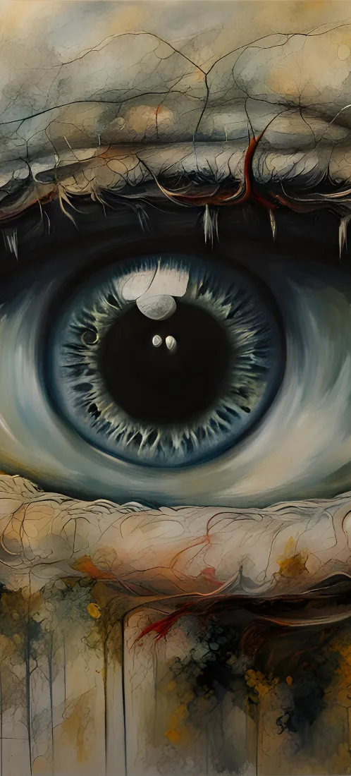 魔法世界眼睛手机壁纸｜手绘暗黑背景图片 - 奇幻创意「哲风壁纸」