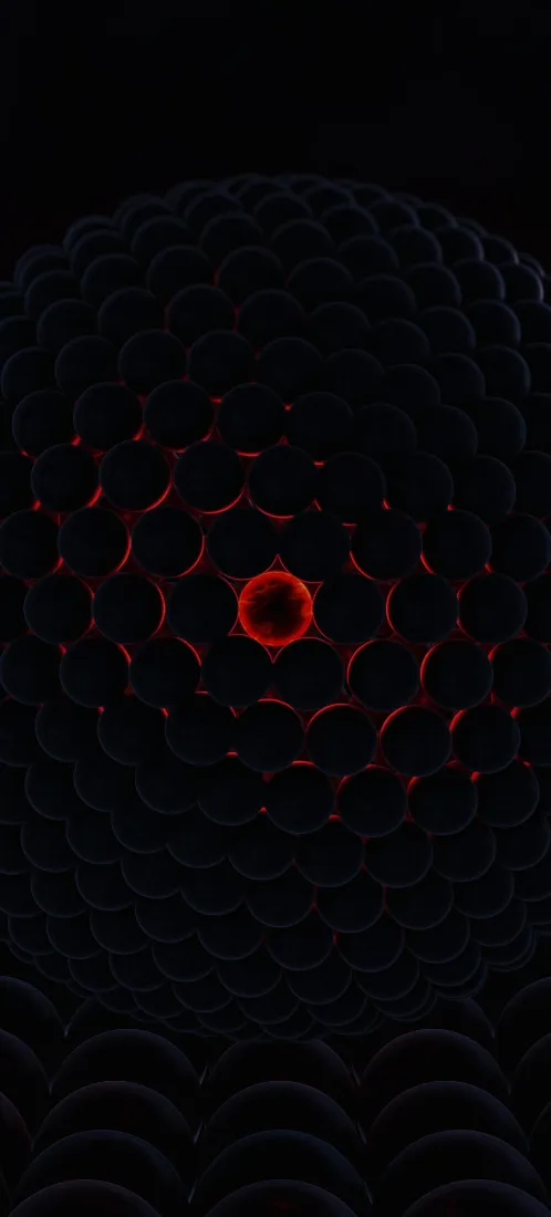 红环几何手机壁纸｜蜂窝纹理背景图片 - 暗黑科技「哲风壁纸」
