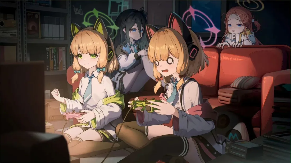 2k碧蓝档案壁纸｜休闲室背景图片 - 游戏部角色「哲风壁纸」