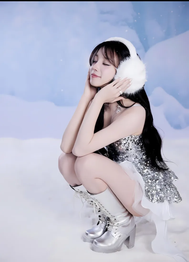 宋雨琦手机壁纸｜冰雪背景图片 - 甜美冬日写真「哲风壁纸」