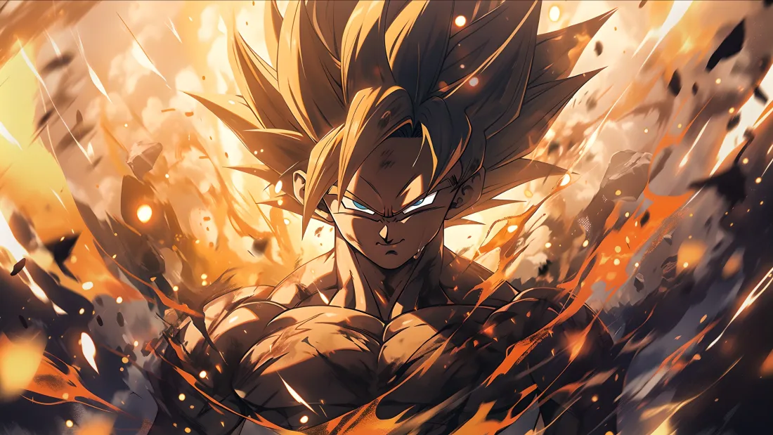 3k孙悟空壁纸｜超级赛亚人背景图片 - 七龙珠「哲风壁纸」