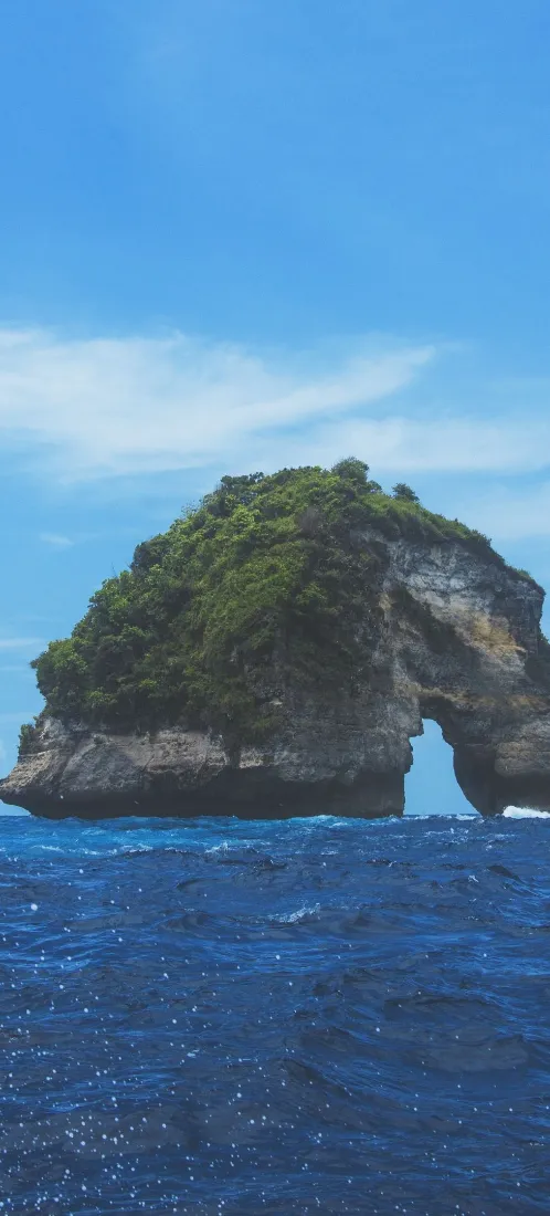 海岛石拱门手机壁纸｜碧海蓝天背景图片 - 清新自然海景「哲风壁纸」